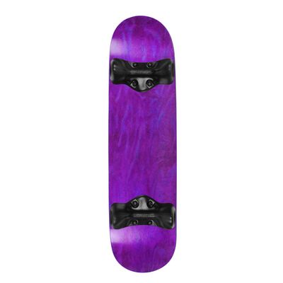 Softrucks Skateboard Indoor Practice Complete 7.75" Black Trucks, Stained Purple