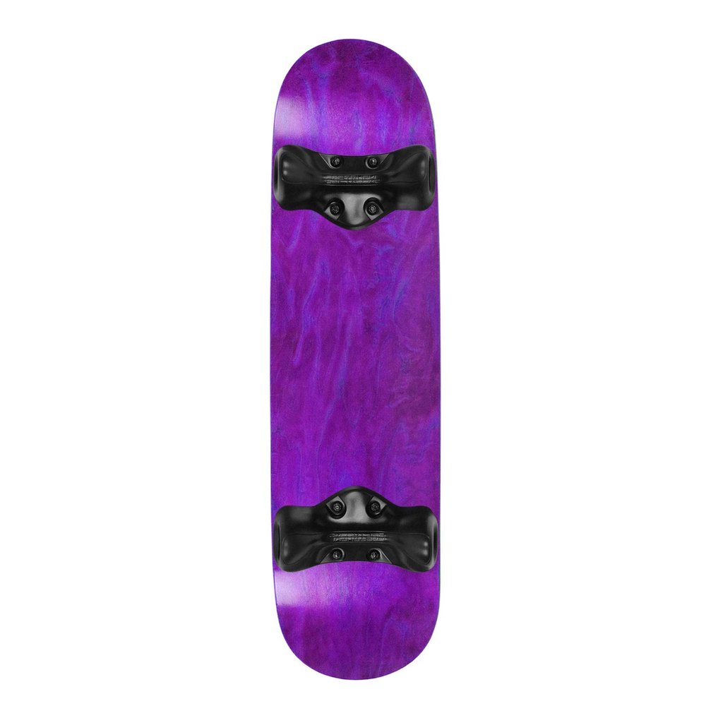 Softrucks Skateboard Indoor Practice Complete 7.75" Black Trucks, Stained Purple