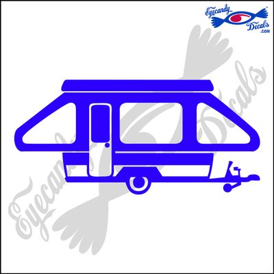 Eyecandy Decals Camper Tent 6 INCH Decal Sticker Purple