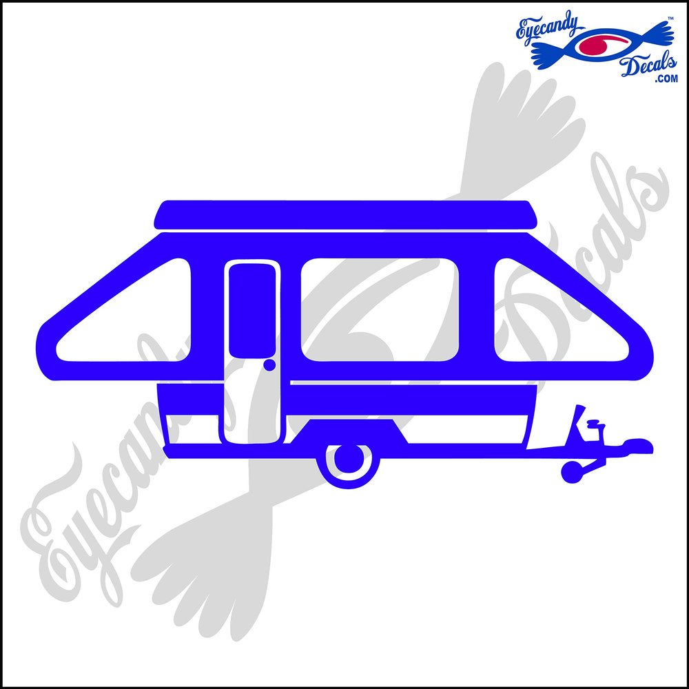 Eyecandy Decals Camper Tent 6 INCH Decal Sticker Purple