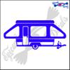 Eyecandy Decals Camper Tent 6 INCH Decal Sticker Purple view 1