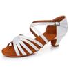 HIPPOSEUS Girls Latin Salsa Dance Shoes White Salsa Ballroom Danc Party Shoes,12 M US Little Kid view 1