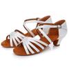 HIPPOSEUS Girls Latin Salsa Dance Shoes White Salsa Ballroom Danc Party Shoes,12 M US Little Kid view 4