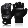 FitsT4 Sports Half Mitts MMA UFC Training Boxing Punch Bag Kickboxing Sparring Grappling Martial Arts Muay Thai Taekwondo Wrist Wraps Support Gloves for Women Men Kids Black XS view 1