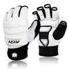 FitsT4 Sports Half Mitts MMA UFC Training Boxing Punch Bag Kickboxing Sparring Grappling Martial Arts Muay Thai Taekwondo Wrist Wraps Support Gloves for Women Men Kids White XS view 1