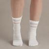 Hue Women's Fashion Shortie Anklet Socks, Assorted Casual Sock, White - Net Stripe, One Size US view 4
