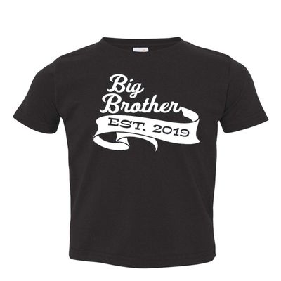 Fasciino - Big Brother Est 2019 Toddler Kids T-Shirt Black