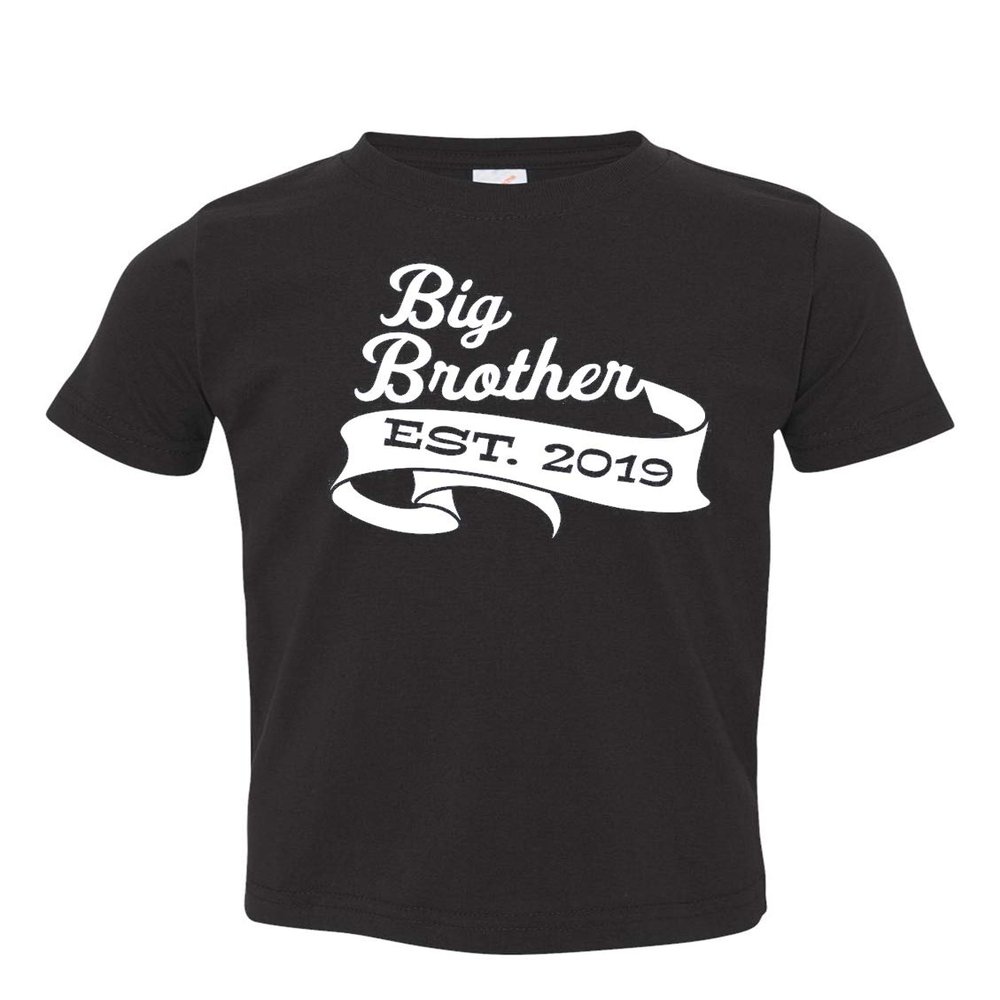 Fasciino - Big Brother Est 2019 Toddler Kids T-Shirt Black