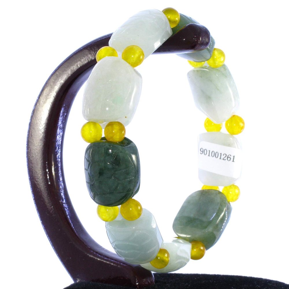 0.74" (18.9mm) Grade A Wealth Turtle Back Bangle Bracelets-China Certified Nature Hisui Jadeite Jade 1261