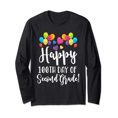 Happy 100th Day of Second Grade Shirt for Teacher Parent