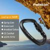 Locking Carabiner - 25kN 5600lb Climbing Carabiner Screw Gate D Shape Carabiner All Black (Pack of 4) view 2