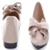 SAILING LU Bow-Knot Ballet Flats Womens Pointy Toe Flat Shoes Suede Dress Shoes Wear to Work Slip On Moccasins Apricot Size 6.5 view 3