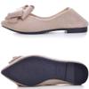 SAILING LU Bow-Knot Ballet Flats Womens Pointy Toe Flat Shoes Suede Dress Shoes Wear to Work Slip On Moccasins Apricot Size 6.5 view 4