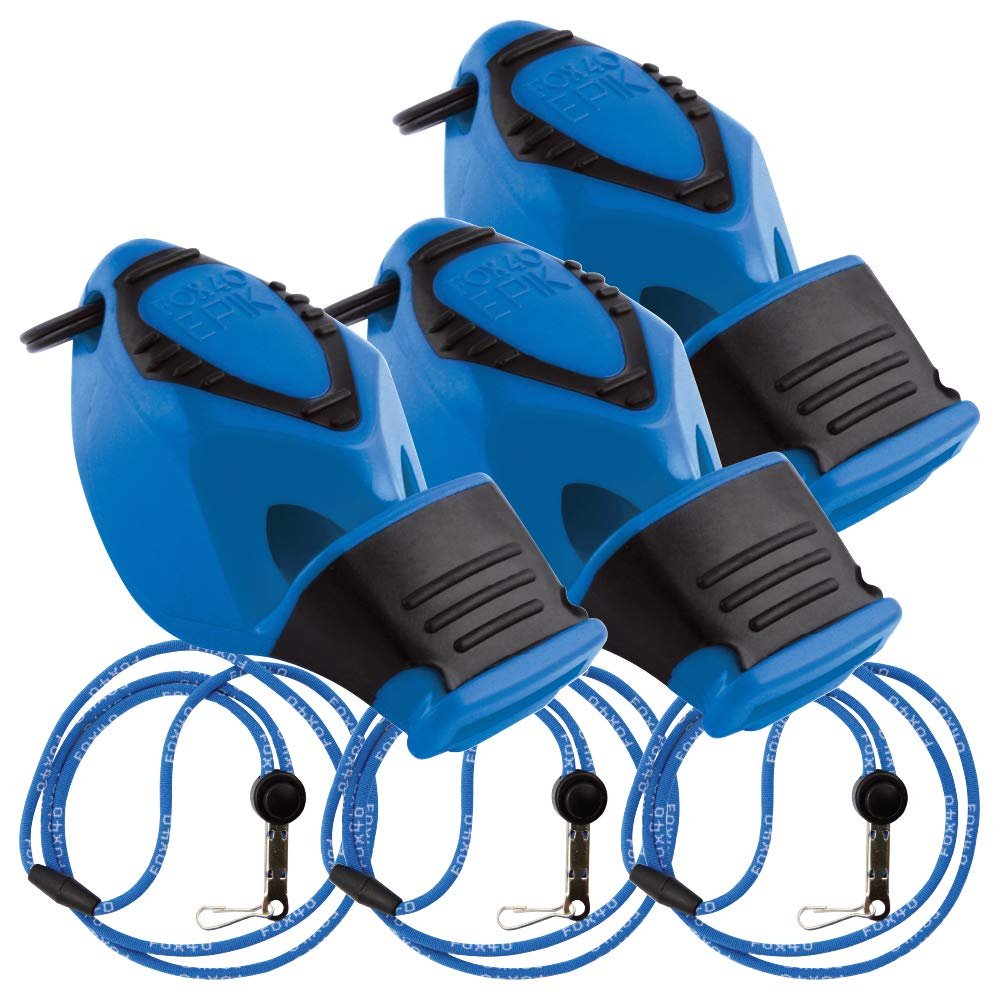 Fox 40 EPIK CMG w/Breakaway Lanyard 3 Pack (Blue)