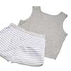 Calvin Klein Girls' Little 2 Piece Sleepwear Top and Bottom Pajama Set Pj, Grey, ck Heather Stripe, Medium view 2