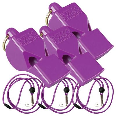 Fox 40 Classic w/Breakaway Lanyard 3 Pack (Purple)