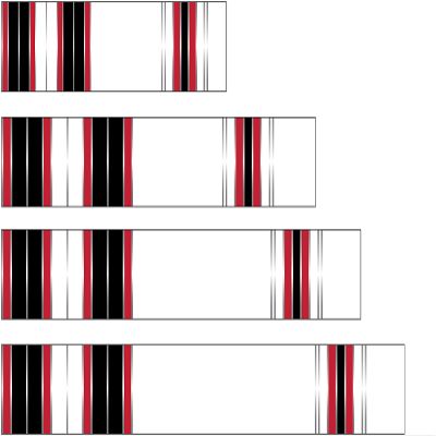 White Water Archery Laminated Red Traditional 9 Crest Arrow Wraps 15 pk Choose Length Width (5, 1.4)