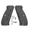 Guuun G10 CZ Grips for CZ 75 Full Size SP-01, Sunburst Texture - Gray/Black view 1