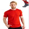 Merino Wool T-Shirt Mens - Merino Wool Undershirt Thermal Shirt for Men and Hiking Socks (X-Large, Red) view 1