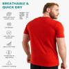 Merino Wool T-Shirt Mens - Merino Wool Undershirt Thermal Shirt for Men and Hiking Socks (X-Large, Red) view 2