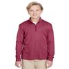 Team 365 Youth Zone Sonic Heather Performance Quarter-Zip XL SP MAROON HTHR view 1