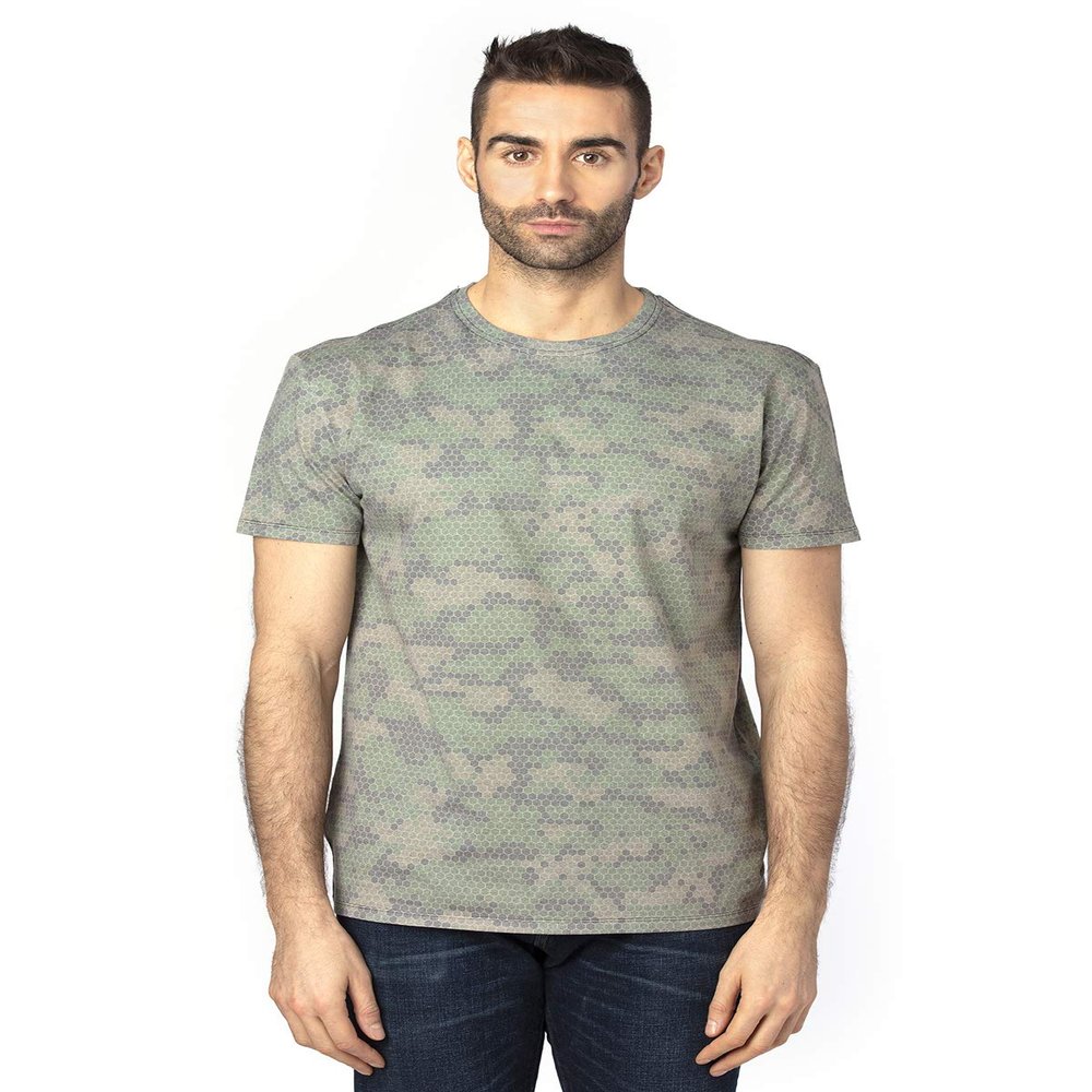 Threadfast Apparel Unisex Ultimate T-Shirt S GREEN HEX CAMO