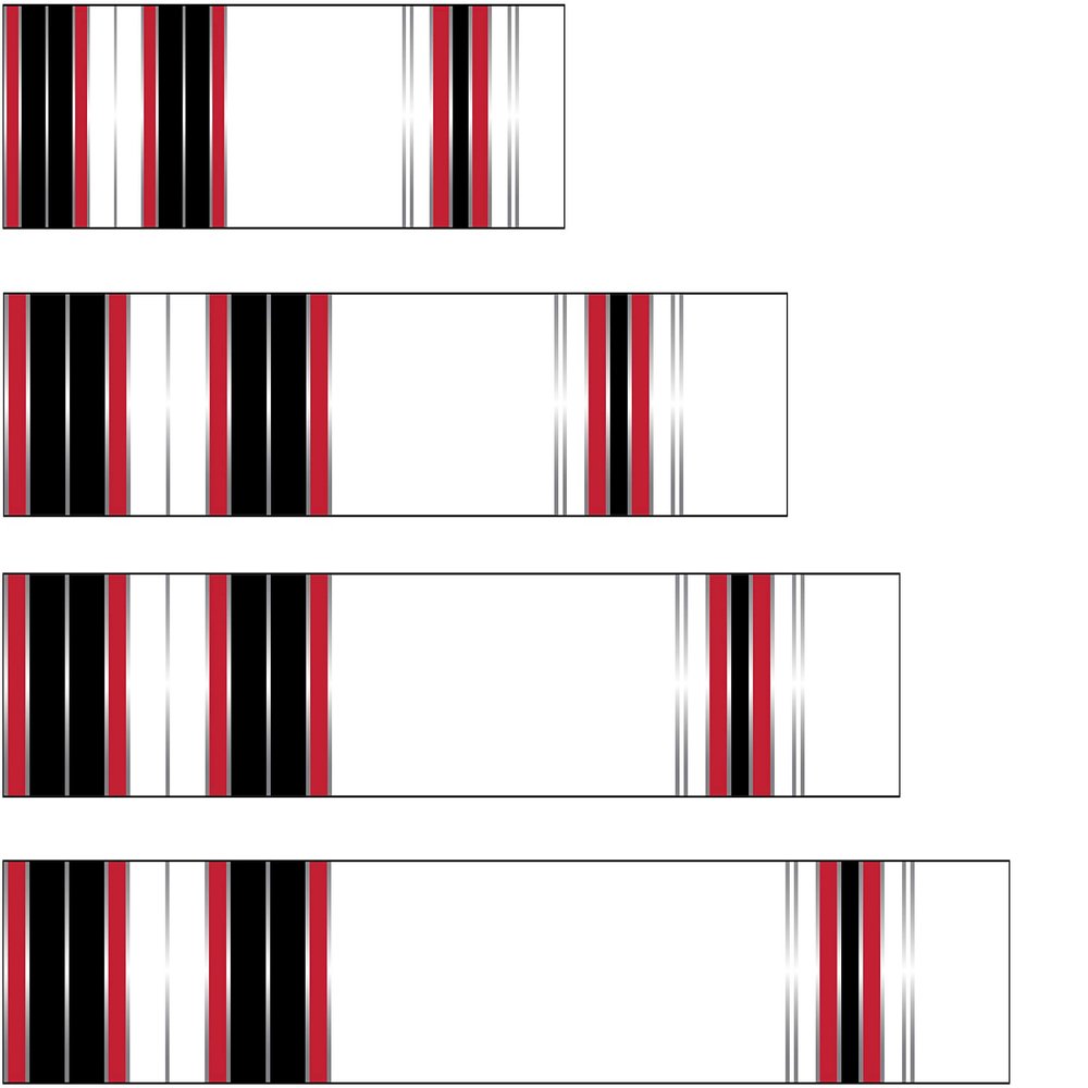 White Water Archery Laminated Red Traditional 9 Crest Arrow Wraps 15 pk Choose Length Width (8.75)