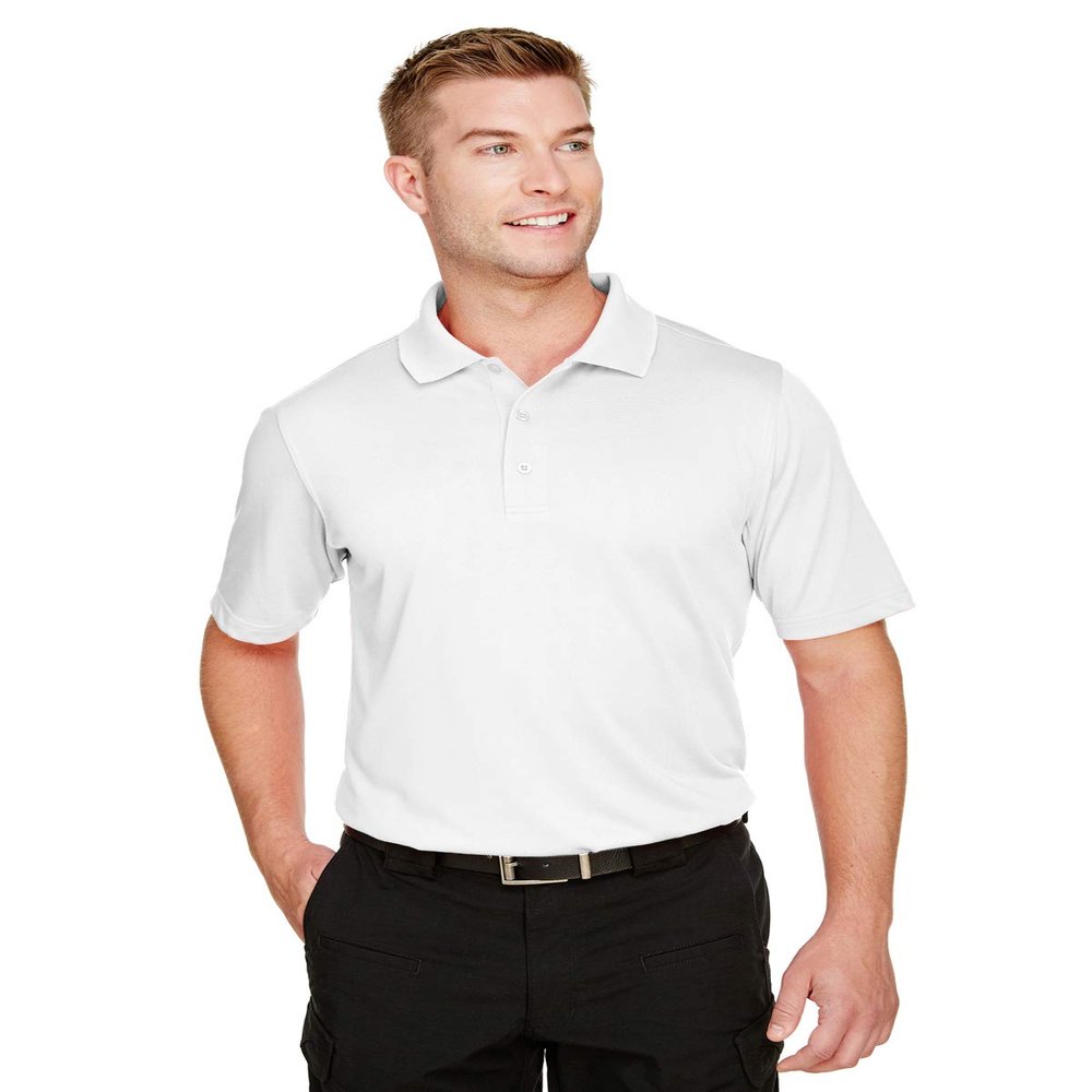 Harriton Men's Advantage Snag Protection Plus IL Polo S WHITE