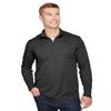 Team 365 Men's Zone Sonic Heather Performance Quarter-Zip XL BLACK HEATHER view 1