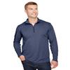 Team 365 Men's Zone Sonic Heather Performance Quarter-Zip 2XL SP DRK NVY HTH view 1