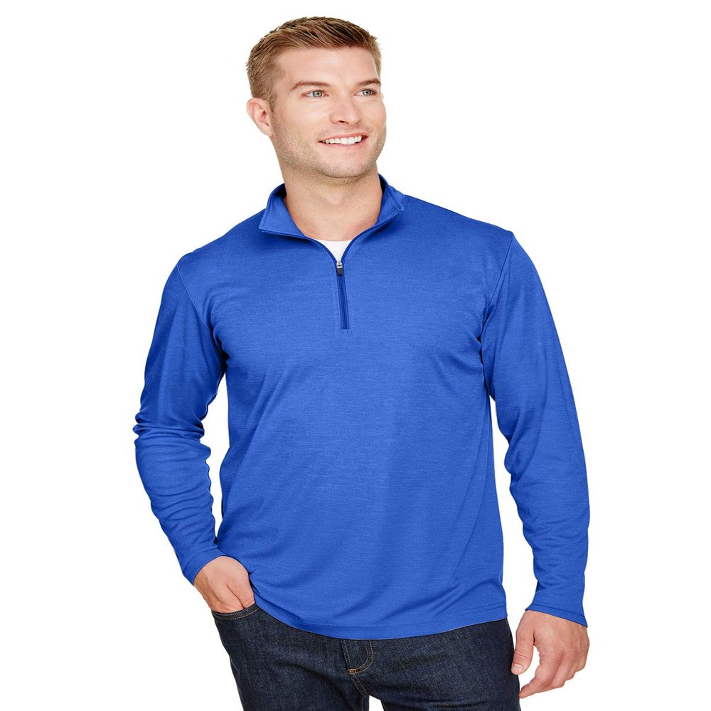 Team 365 Men's Zone Sonic Heather Performance Quarter-Zip 2XL SP ROYAL HEATHER