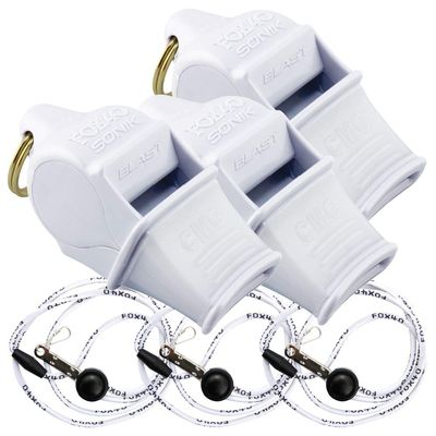 Fox 40 Sonik Blast CMG w/Breakaway Lanyard 3 Pack (White)