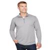 Team 365 Men's Zone Sonic Heather Performance Quarter-Zip 4XL ATHLETIC HEATHER view 1
