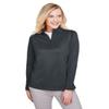 Harriton Ladies' Advantage Snag Protection Plus IL Quarter-Zip XS DARK CHARCOAL view 1