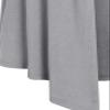 MixMatchy Women's Solid Jersey Knit Short Sleeve Open Front Draped Cardigan Heather Grey M view 4