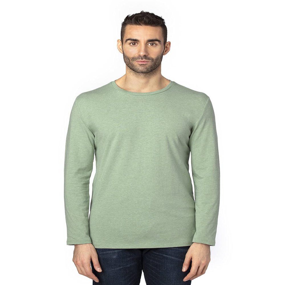 Threadfast Apparel Unisex Ultimate Long-Sleeve T-Shirt M ARMY HEATHER