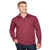Team 365 Men's Zone Sonic Heather Performance Quarter-Zip S SP MAROON HTHR view 1