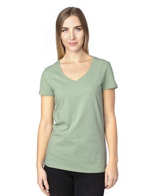 Threadfast Apparel Ladies' Ultimate V-Neck T-Shirt XL ARMY HEATHER