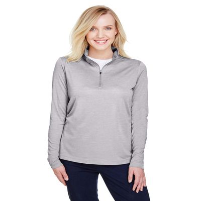 Team 365 Ladies' Zone Sonic Heather Performance Quarter-Zip S ATHLETIC HEATHER
