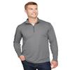 Team 365 Men's Zone Sonic Heather Performance Quarter-Zip M DK GREY HEATHER view 1