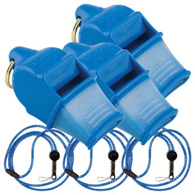 Fox 40 Sonik Blast CMG w/Breakaway Lanyard 3 Pack (Blue)