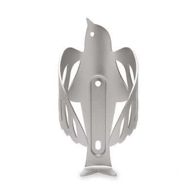 Portland Design Works Water Bottle Cage - Lightweight Water Bottle Holder for Bikes, Sparrow Cage, Silver