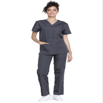 Cherokee Adult's Unisex Top and Scrub Pant Set, Pewter, X-Large
