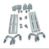 Sturdy Built (4) 10" Galvanized Swivel Top Bunk Bracket Kit with Hardware for 1.5x3 Boat Trailer Crossmember view 1