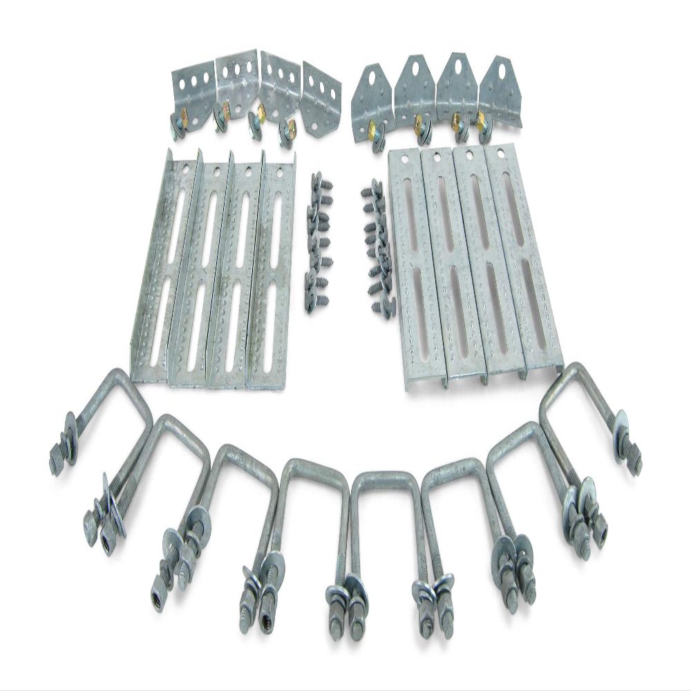Sturdy Built (8) 10" Galvanized Swivel Top Bunk Bracket Kit with Hardware for 3x3 Boat Trailer Crossmember
