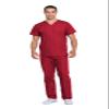 Cherokee Plus-Size Unisex Scrub Top and Scrub Pant Set Pants, Red, XXX-Large view 2