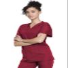 Cherokee Plus-Size Unisex Scrub Top and Scrub Pant Set Pants, Red, XXX-Large view 3
