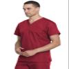 Cherokee Plus-Size Unisex Scrub Top and Scrub Pant Set Pants, Red, XXX-Large view 4