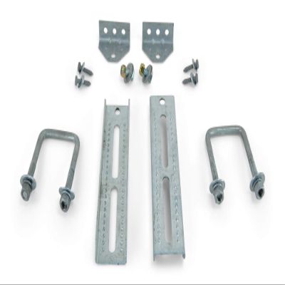 Sturdy Built (2) 10" Galvanized Swivel Top Bunk Bracket Kit with Hardware for 3x3 Boat Trailer Crossmember