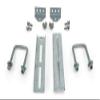 Sturdy Built (2) 10" Galvanized Swivel Top Bunk Bracket Kit with Hardware for 3x3 Boat Trailer Crossmember view 1